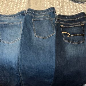 3 Pairs of Size 18 Jeans, x Old Navy & 1 AE
